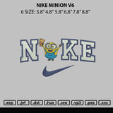 Nike Minion V6 Embroidery File 6 sizes