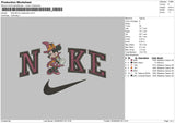 Nike Minnie Halloween Embroidery File 6 sizes