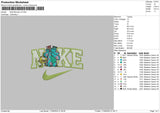 Nike Monster V4 Embroidery File 6 sizes