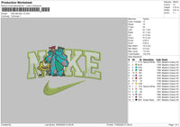 Nike Monster V4 Embroidery File 6 sizes