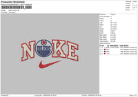 Nike Oilers Embroidery File 6 sizes