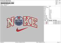 Nike Oilers Embroidery File 6 sizes