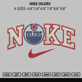 Nike Oilers Embroidery File 6 sizes