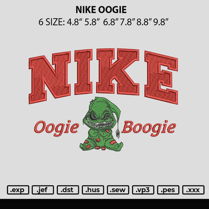 Nike Oogie Embroidery File 6 sizes