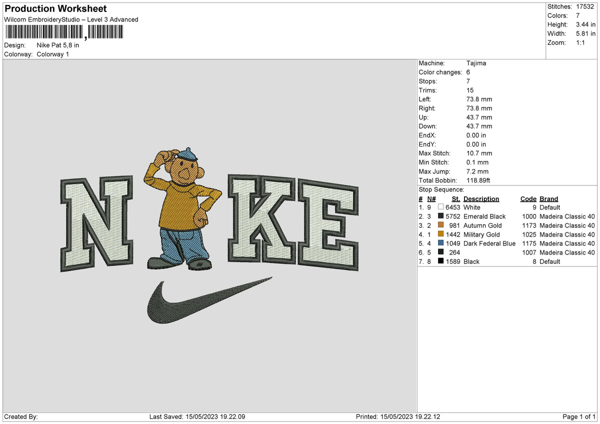 Nike Pat Embroidery File 6 sizes – Master Digitizer