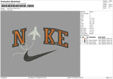 Nike Plane Embroidery File 6 sizes