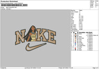 Nike Pocahontas03 Embroidery File 6 sizes