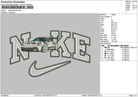 Nike Car 1201a Embroidery File 6 sizes