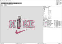 Nike Bubblegum Pink Embroidery File 6 sizes