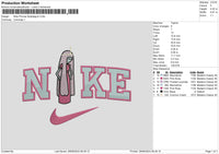 Nike Bubblegum Pink Embroidery File 6 sizes