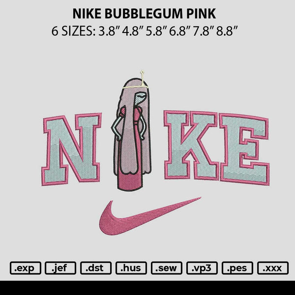 Nike Bubblegum Pink Embroidery File 6 sizes