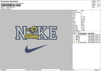 Nike Rams Embroidery File 6 sizes