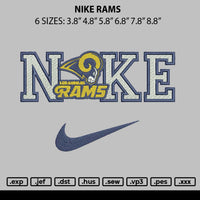 Nike Rams Embroidery File 6 sizes