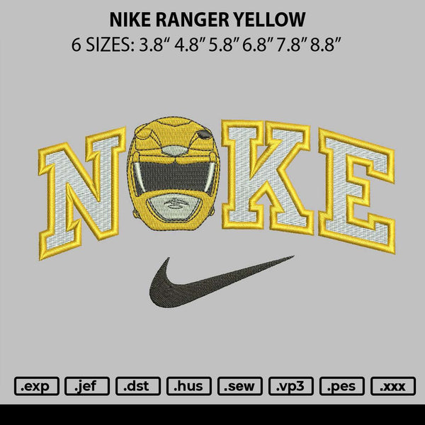 Nike Rangeryellow Embroidery File 6 sizes