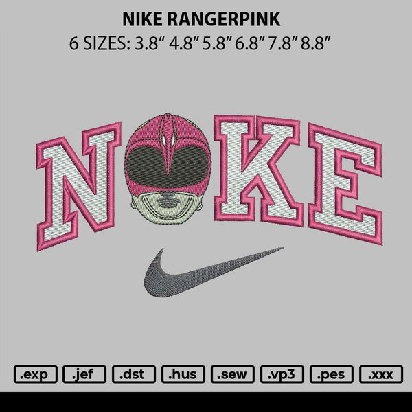 Nike Rangerpink Embroidery File 6 sizes