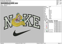 Nike Rapunzel V2 Embroidery File 6 sizes