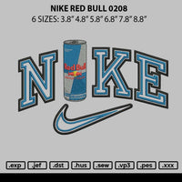 Nike Red Bull Embroidery File 6 sizes