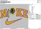 Nike Redskin Embroidery File 6 sizes