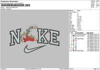 Nike Rabbit 0206 Embroidery File 6 sizes