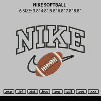 Nike Softball Embroidery File 6 sizes