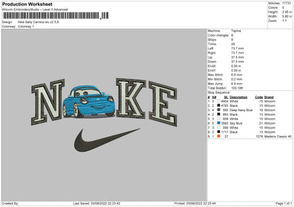 Nike Sally V2 Embroidery File 4 sizes