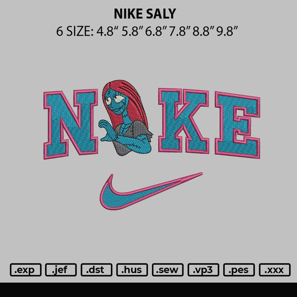 Nike Saly Embroidery File 6 sizes
