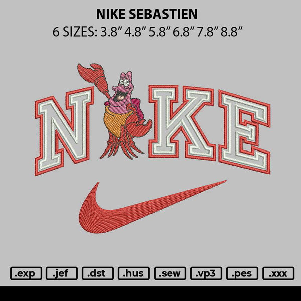 Nike Sebastien Embroidery File 6 sizes