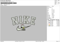Nike Snoopy Embroidery File 4 size