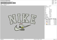 Nike Snoopy Embroidery File 4 size