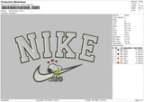 Nike Snoopy Embroidery File 4 size
