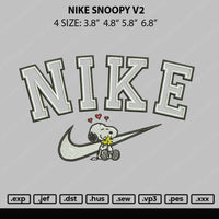 Nike Snoopy Embroidery File 4 size