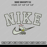 Nike Snoopy Embroidery File 4 size