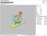 Swoosh Spongebob 01 Embroidery File 4 size