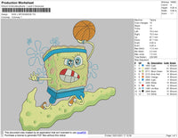 Swoosh Spongebob 01 Embroidery File 4 size