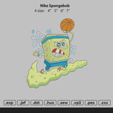 Swoosh Spongebob 01 Embroidery File 4 size