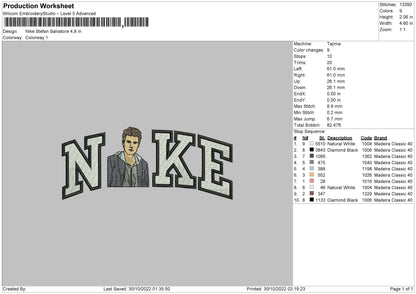 Nike Stefan S Embroidery File 6 sizes