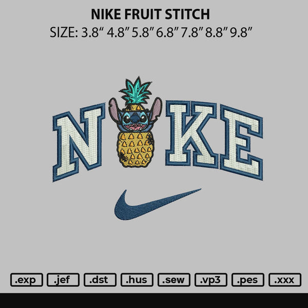 Nike Fruit Stitch Embroidery File 6 sizes
