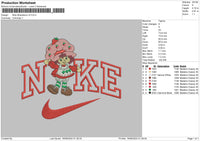 Nike Strawberry V4 Embroidery File 6 sizes