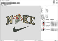 Nike Tasmanian Devil Embroidery File 6 sizes