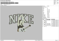 Nike Taylor Guitar Embroidery File 6 sizes