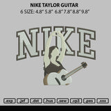 Nike Taylor Guitar Embroidery File 6 sizes