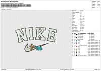 Nike Tiger Eeyore Embroidery File 4 size