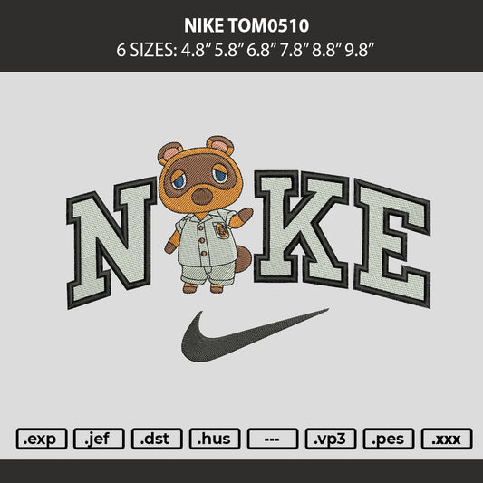 Nike Tom0510 Embroidery Machine Design File 6 sizes