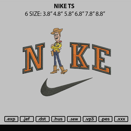 Nike TS Embroidery File 6 sizes