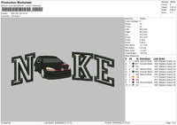 Nike Vw Car Embroidery File 5 sizes