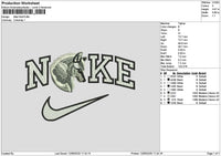 Nike Wolf 1209 Embroidery File 6 sizes