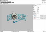 Nike 2outline EVE Embroidery File 6 Sizes
