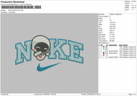 Nike 2outline EVE Embroidery File 6 Sizes