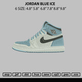 Jordan Blue ice Embroidery File 6 sizes