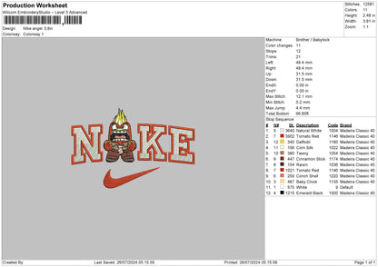 Nike Anger Embroidery File 6 sizes